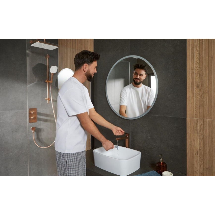 KFA Armatura 5759-301-34 - MALAGA Rose Gold Shower Set with Thermostatic Concealed Mixer