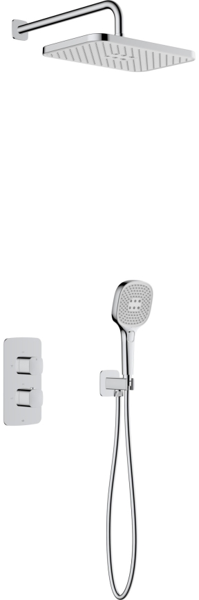 KFA Armatura 5759-501-00 - MALAGA shower set with thermostatic concealed mixer, polished chrome