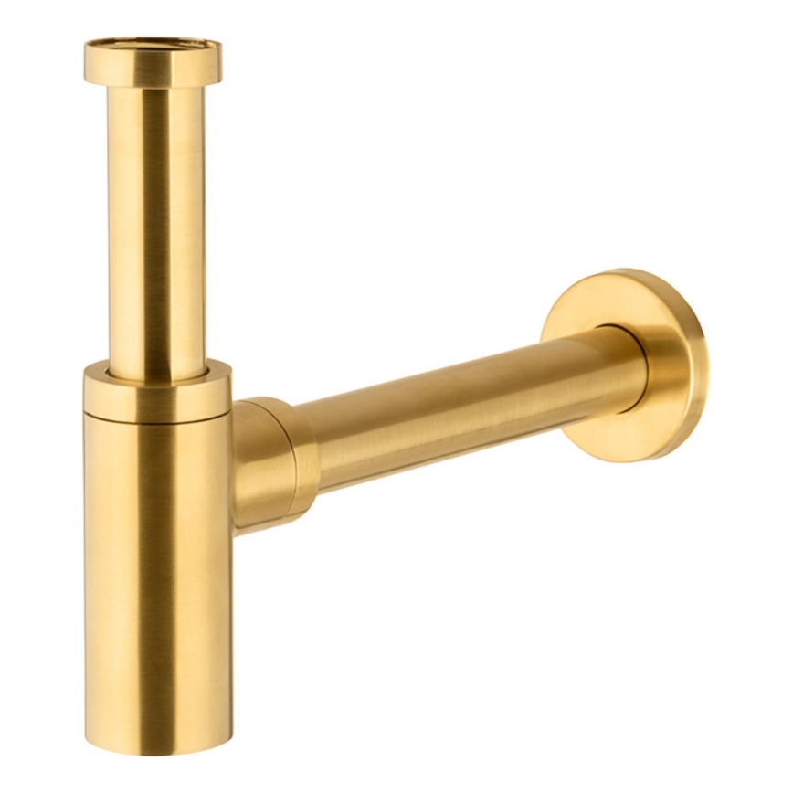 KFA Armatura 600-003-31 - Round sink trap brass/ground gold