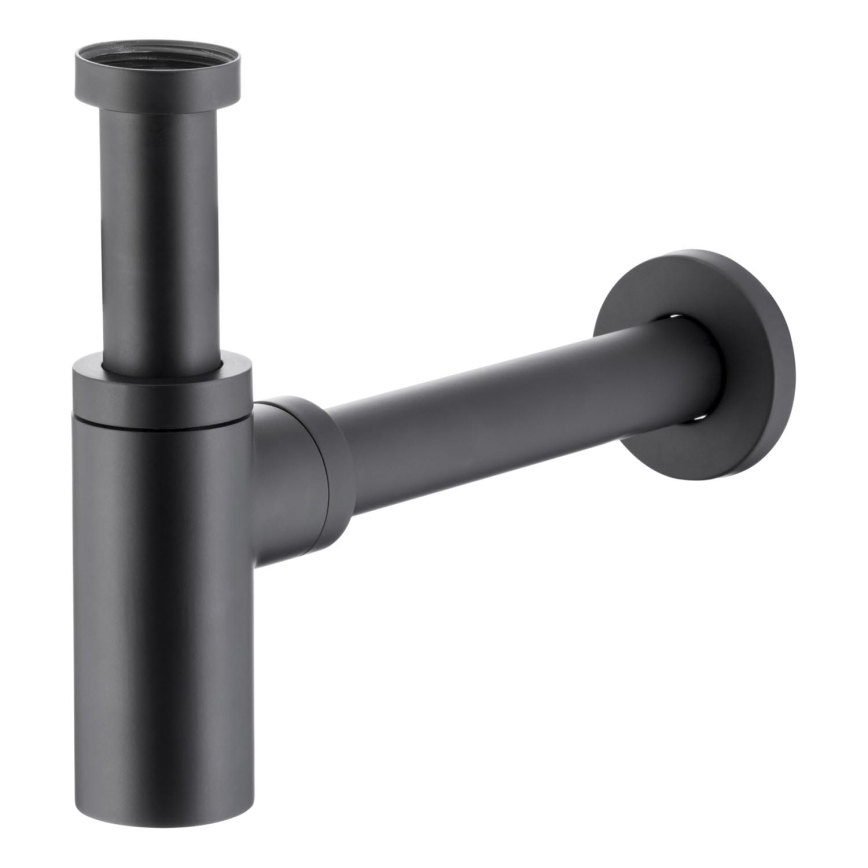 KFA Armatura 600-003-81 - Round basin trap brass/matte black