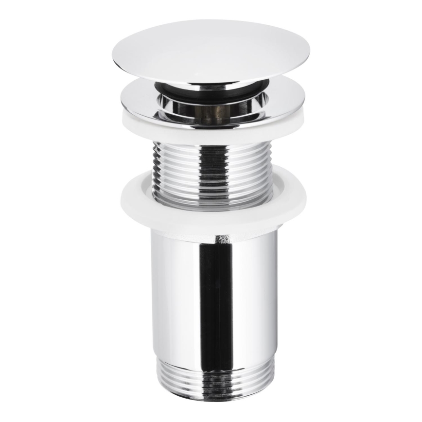 KFA Armatura 660-253-00 - Basin waste without overflow CLICK-CLACK d. 6,6 cm shiny chrome