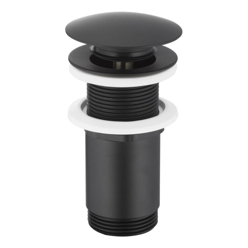 KFA Armatura 660-253-81 - Basin waste without overflow CLICK-CLACK d. 6,6 cm brass/matte black