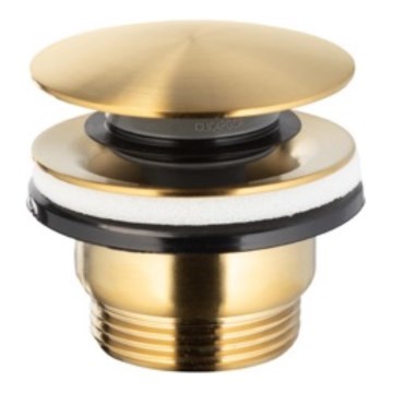 KFA Armatura 660-320-31 - Basin waste CLICK-CLACK d. 6,6 cm stainless steel/ground gold