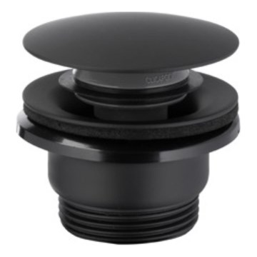KFA Armatura 660-320-81 - Basin waste CLICK-CLACK d. 6,6 cm stainless steel/matte black