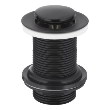 KFA Armatura 660-353-81 - Basin waste without overflow CLICK-CLACK d. 6,2 cm brass/matte black