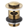 KFA Armatura 660-354-31 - Basin waste with overflow CLICK-CLACK d. 6,2 cm brass/ground gold