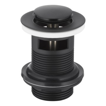 KFA Armatura 660-354-81 - Basin waste with overflow CLICK-CLACK d. 6,2 cm brass/matte black