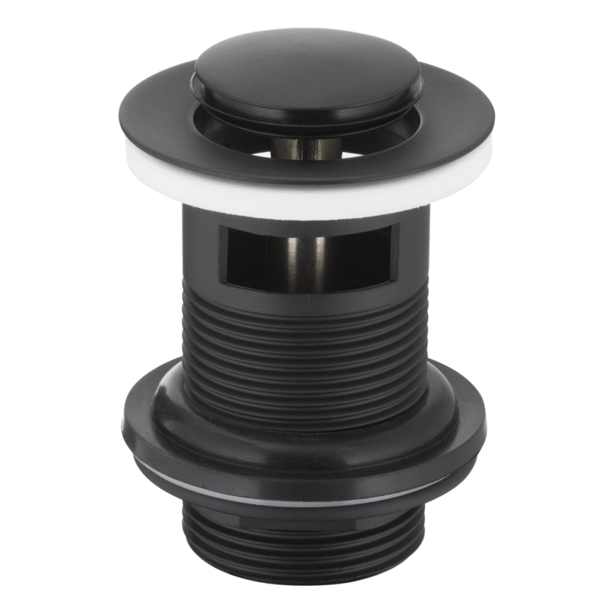 KFA Armatura 660-354-81 - Basin waste with overflow CLICK-CLACK d. 6,2 cm brass/matte black