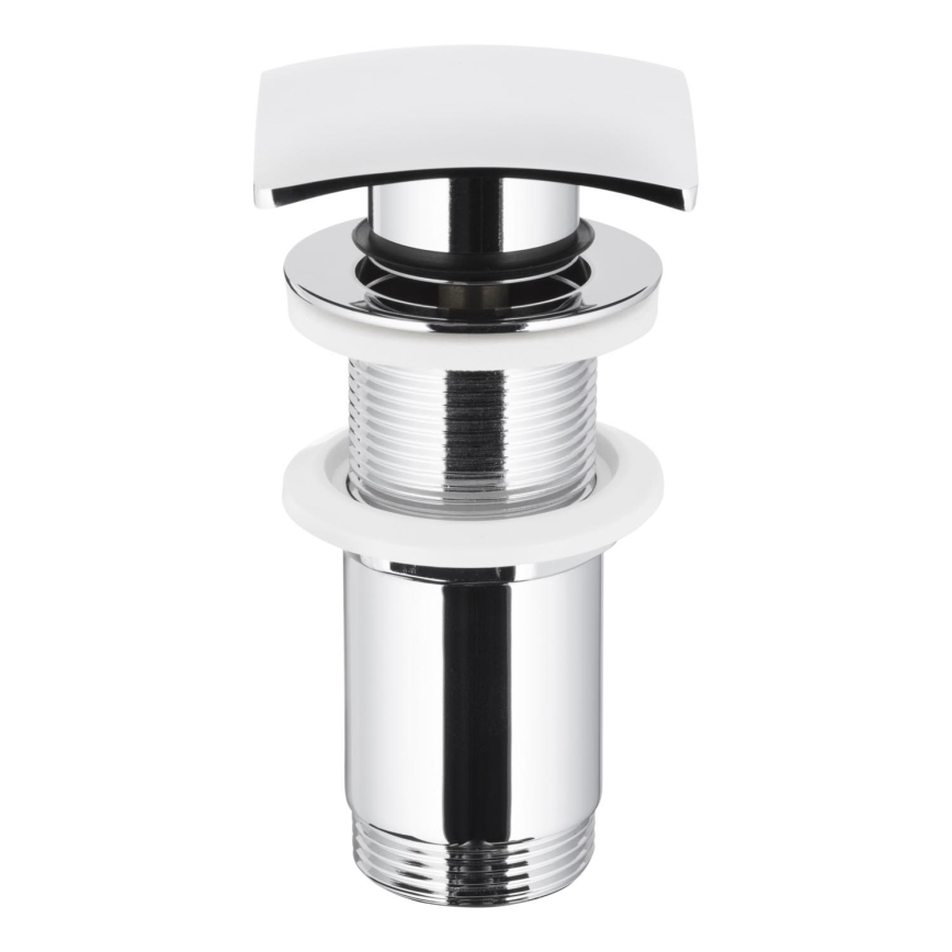 KFA Armatura 660-453-00 - Basin waste without overflow CLICK-CLACK 7x7 cm shiny chrome