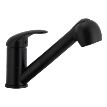 KFA Armatura 6613-110-81 - Sink tap with pull-out sprayer INDIRA brass/matte black