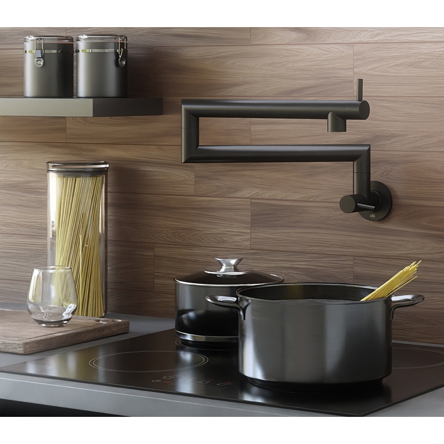 KFA Armatura 6623-030-81 - Kitchen tap with joint DUERO POT FILLER stainless steel/matte black