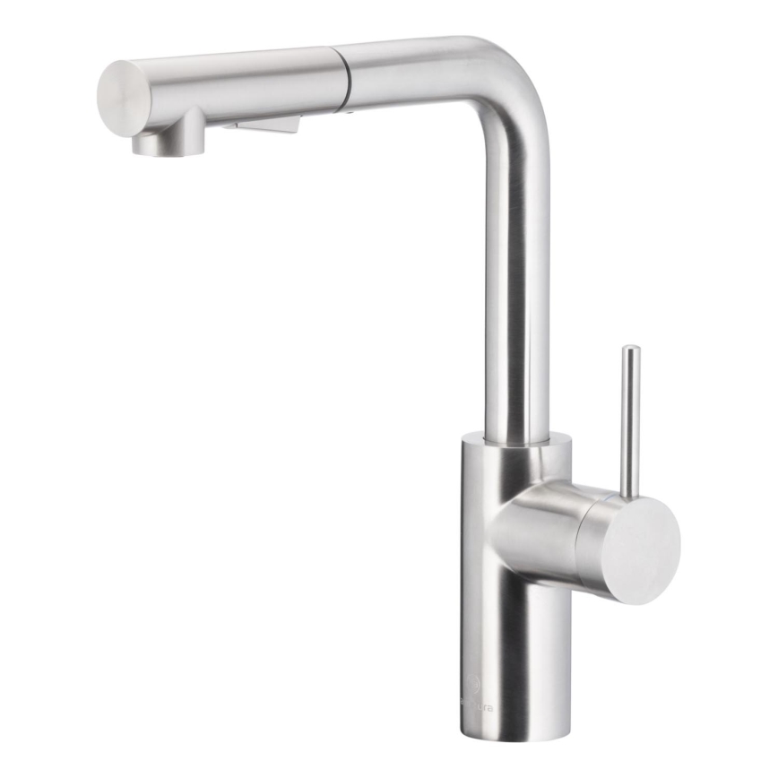 KFA Armatura 6623-110-22 - Sink tap with pull-out sprayer DUERO BASIC stainless steel
