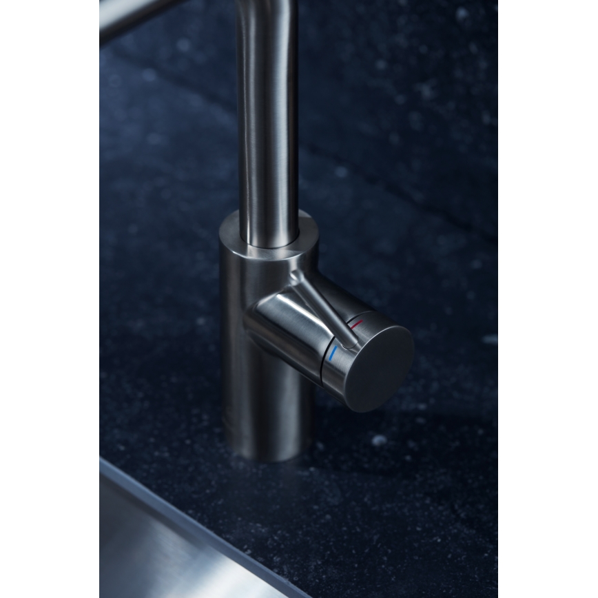 KFA Armatura 6623-110-22 - Sink tap with pull-out sprayer DUERO BASIC stainless steel