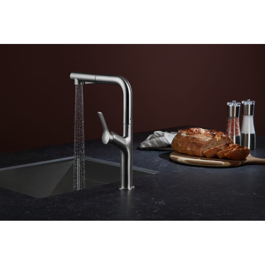 KFA Armatura 6623-220-22 - Sink tap with pull-out sprayer DUERO DESIGN stainless steel