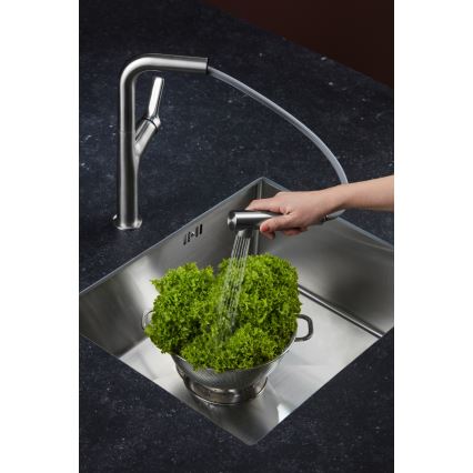 KFA Armatura 6623-220-22 - Sink tap with pull-out sprayer DUERO DESIGN stainless steel