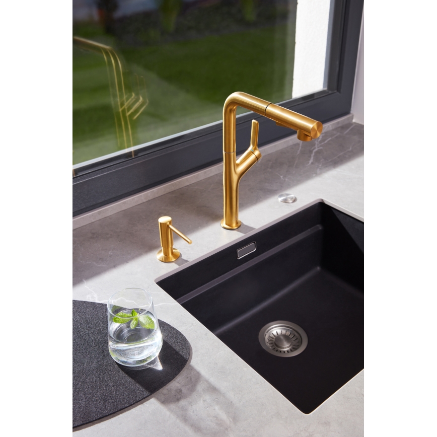KFA Armatura 6623-220-31 - Sink tap with pull-out sprayer DUERO DESIGN stainless steel/ground gold