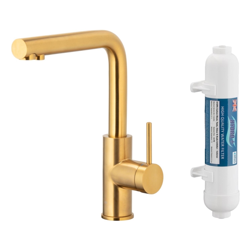 KFA Armatura 6623-912-31 - Filtered water tap DUERO PURE stainless steel/ground gold + filter