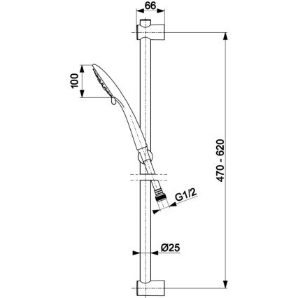 KFA Armatura 841-365-31 - Shower set MOZA brass/ground gold