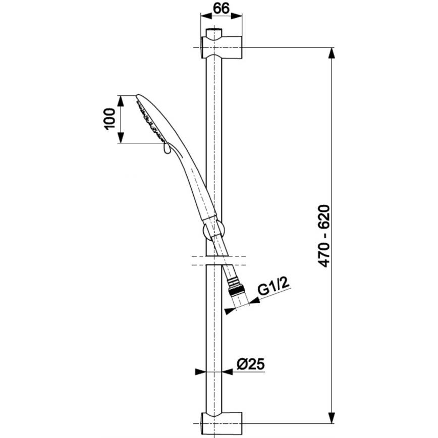 KFA Armatura 841-365-31 - Shower set MOZA brass/ground gold