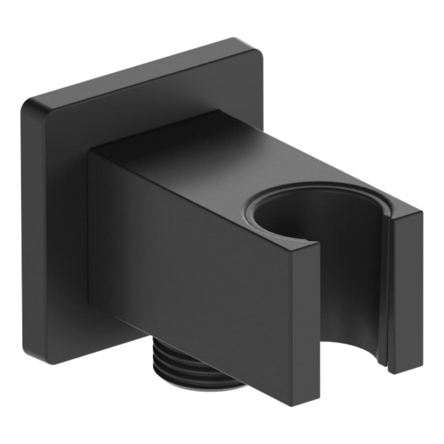 KFA Armatura 845-051-81 - Angular shower holder with outlet LOGON brass/matte black