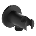 KFA Armatura 845-053-81 - Round shower holder with outlet MOZA brass/matte black