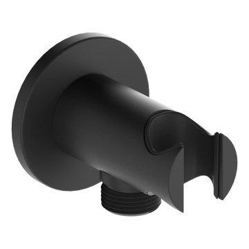 KFA Armatura 845-053-81 - Round shower holder with outlet MOZA brass/matte black