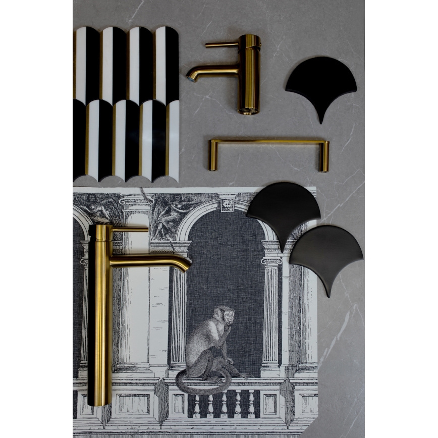 KFA Armatura 864-025-31 - Wall towel holder 24 cm stainless steel/ground gold
