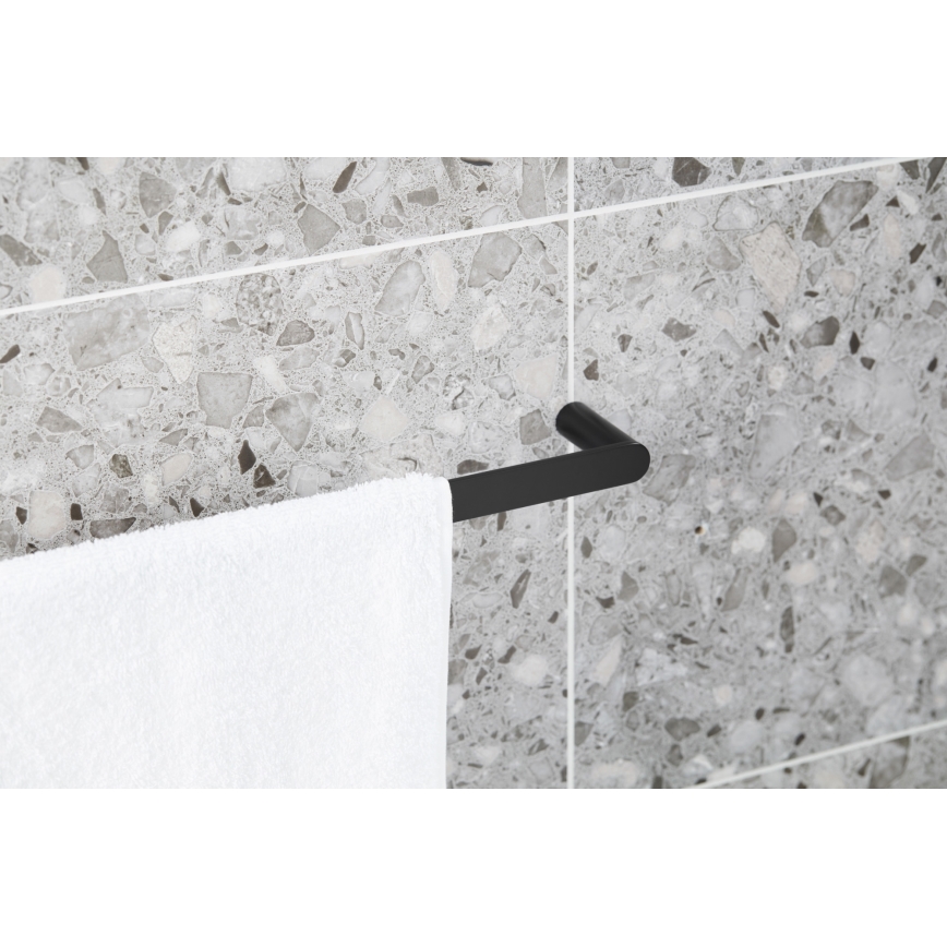 KFA Armatura 864-025-81 - Wall towel holder 24 cm stainless steel/matte black