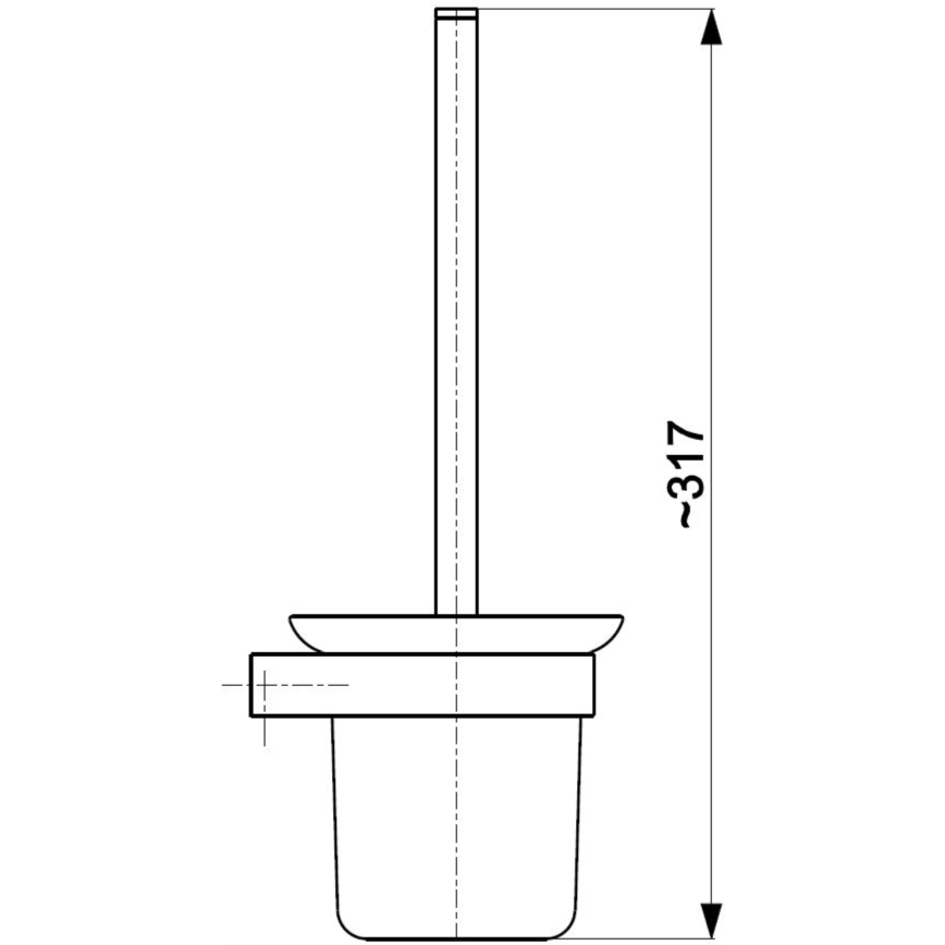 KFA Armatura 864-031-81 - Wall-mounted toilet brush matte black