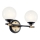 Kichler - BENNO LED Bathroom Wall Light 2xLED/3W/230V Black/Gold IP44