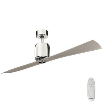 Kichler - Ceiling fan FERRON shiny chrome + remote control