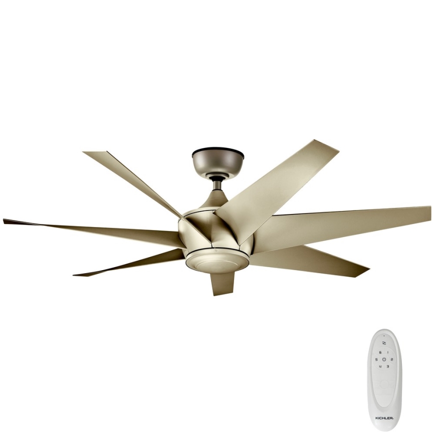 Kichler - Ceiling fan LEHR IP44 d. 137 cm + remote control