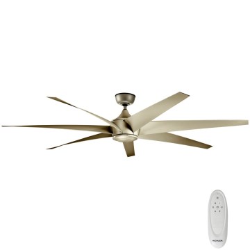 Kichler - Ceiling fan LEHR IP44 + remote control