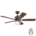 Kichler - Ceiling fan LYNDON 3xE27/8W/230V IP23 + remote control