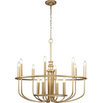 Kichler - Chain-hung chandelier. CAPITOL HILL 12xE14/40W/230V Gold finish