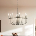 Kichler - Chain-hung Chandelier CAPITOL HILL 12xE14/40W/230V Matte Chrome