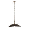 Kichler - Chandelier on a chain DELAROSA 1xE27/60W/230V black/brass