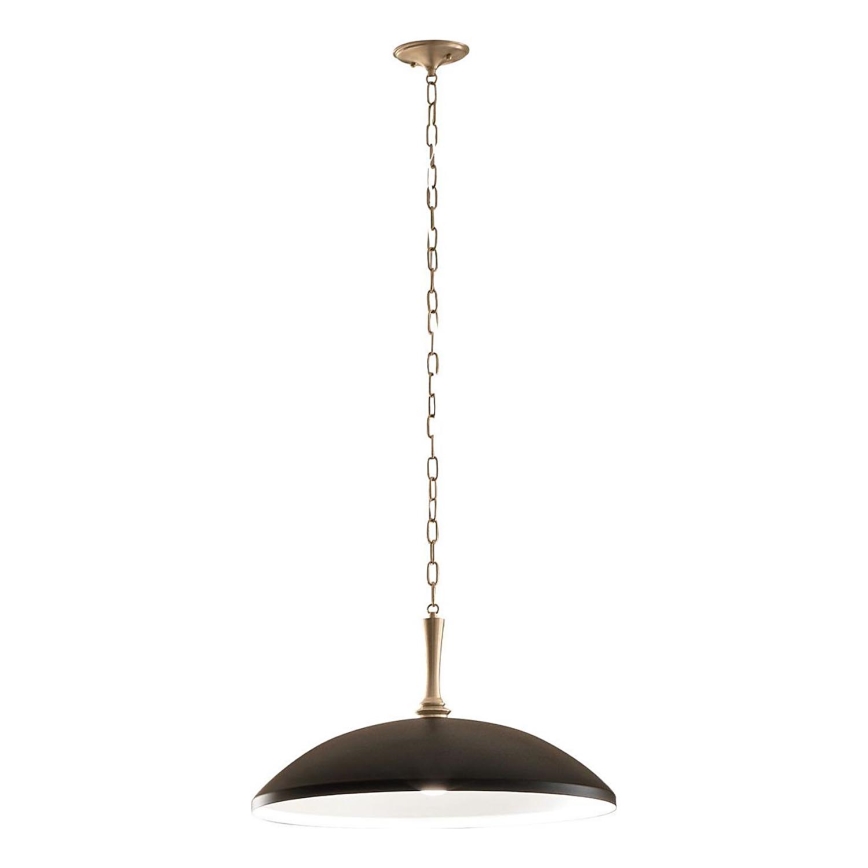 Kichler - Chandelier on a chain DELAROSA 1xE27/60W/230V black/brass