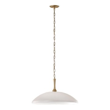 Kichler - Chandelier on a chain DELAROSA 1xE27/60W/230V white/brass