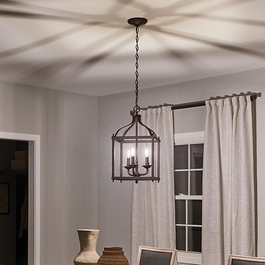 Kichler - Chandelier on a chain LARKIN 3xE14/60W/230V anthracite