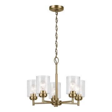 Kichler - Chandelier on a chain WINSLOW 5xE27/60W/230V d. 50,2 cm brass
