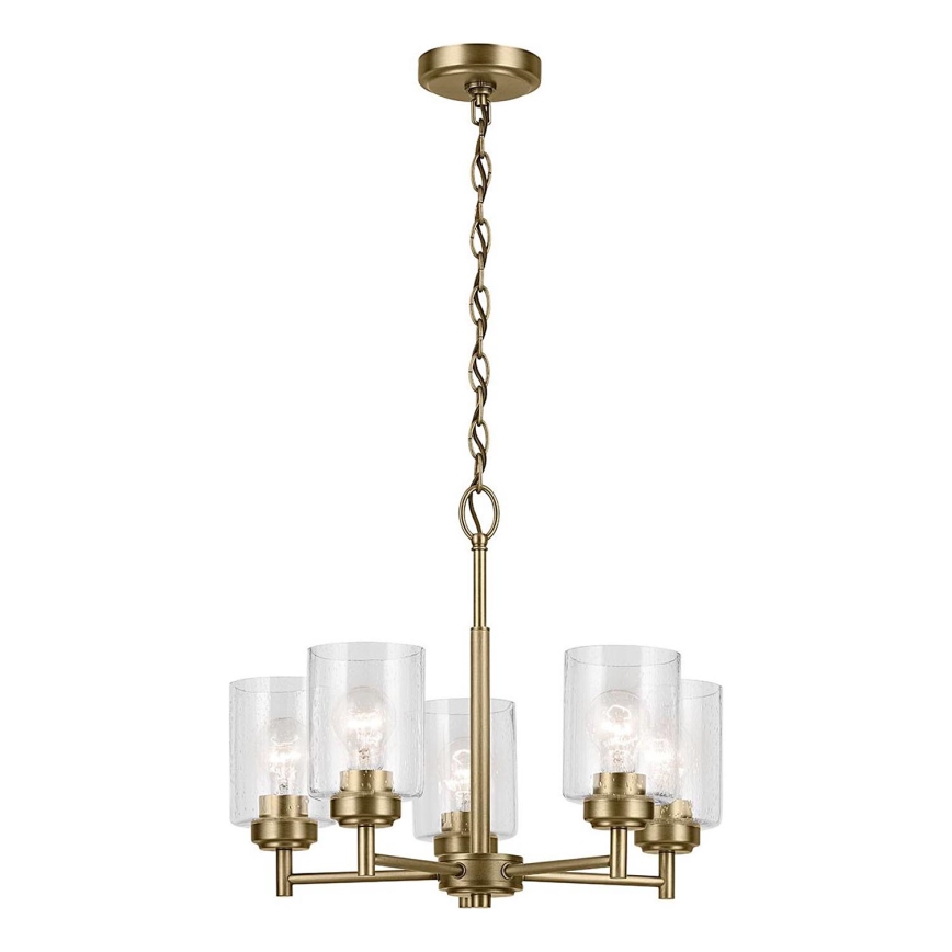 Kichler - Chandelier on a chain WINSLOW 5xE27/60W/230V d. 50,2 cm brass