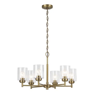 Kichler - Chandelier on a chain WINSLOW 6xE27/60W/230V d. 66 cm brass