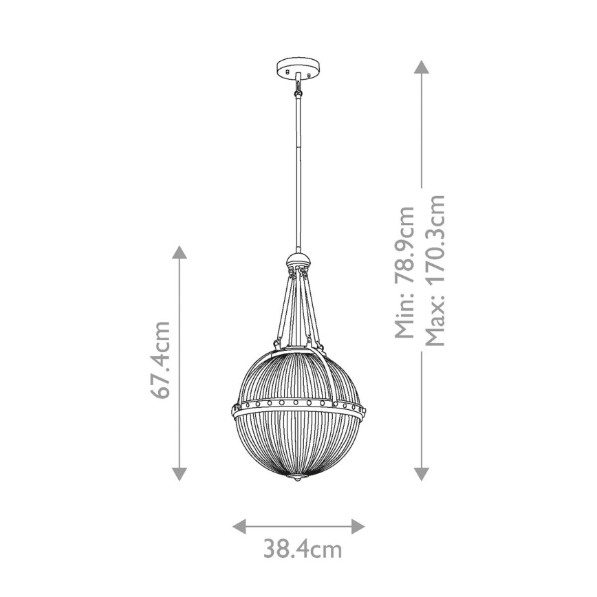 Kichler - Chandelier on a string ASTER 3xE14/60W/230V gold