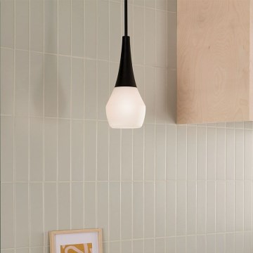 Kichler - DEELA rod pendant 1x E27/60W/230V Ø 17.8 cm, Black