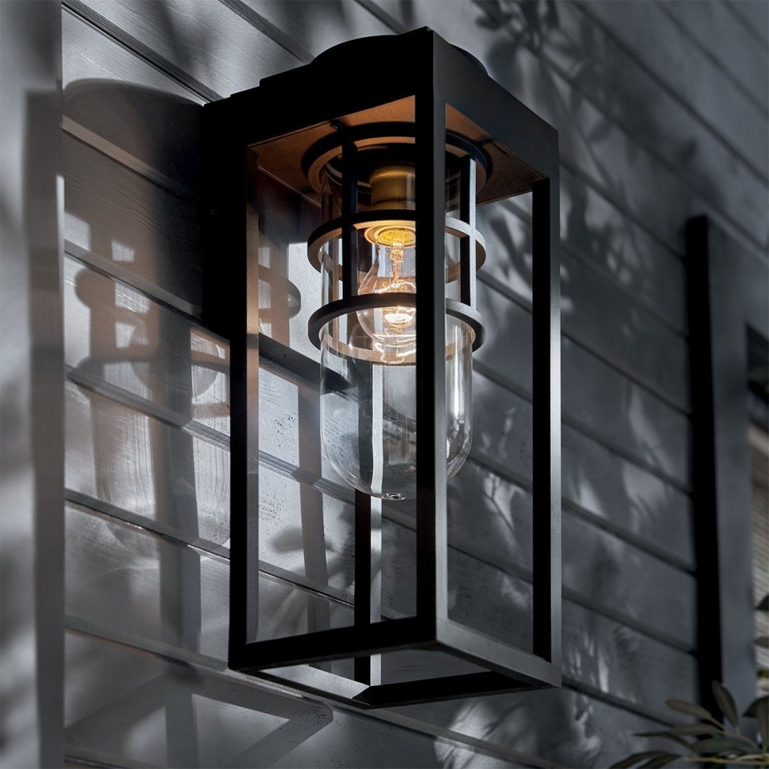 Kichler - HONE M Outdoor Wall Light 1x E27/60W/230V IP44 Black
