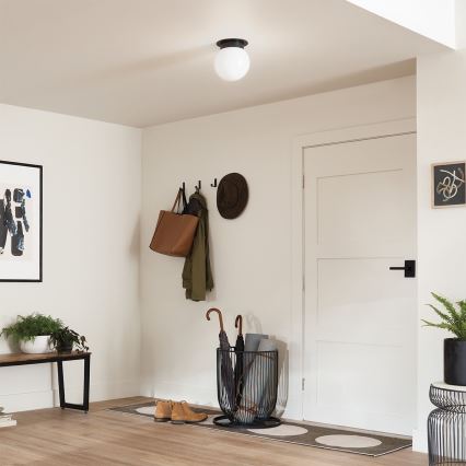 Kichler - ALBERS Ceiling light 1xE27/40W/230V Ø 20.3 cm Black