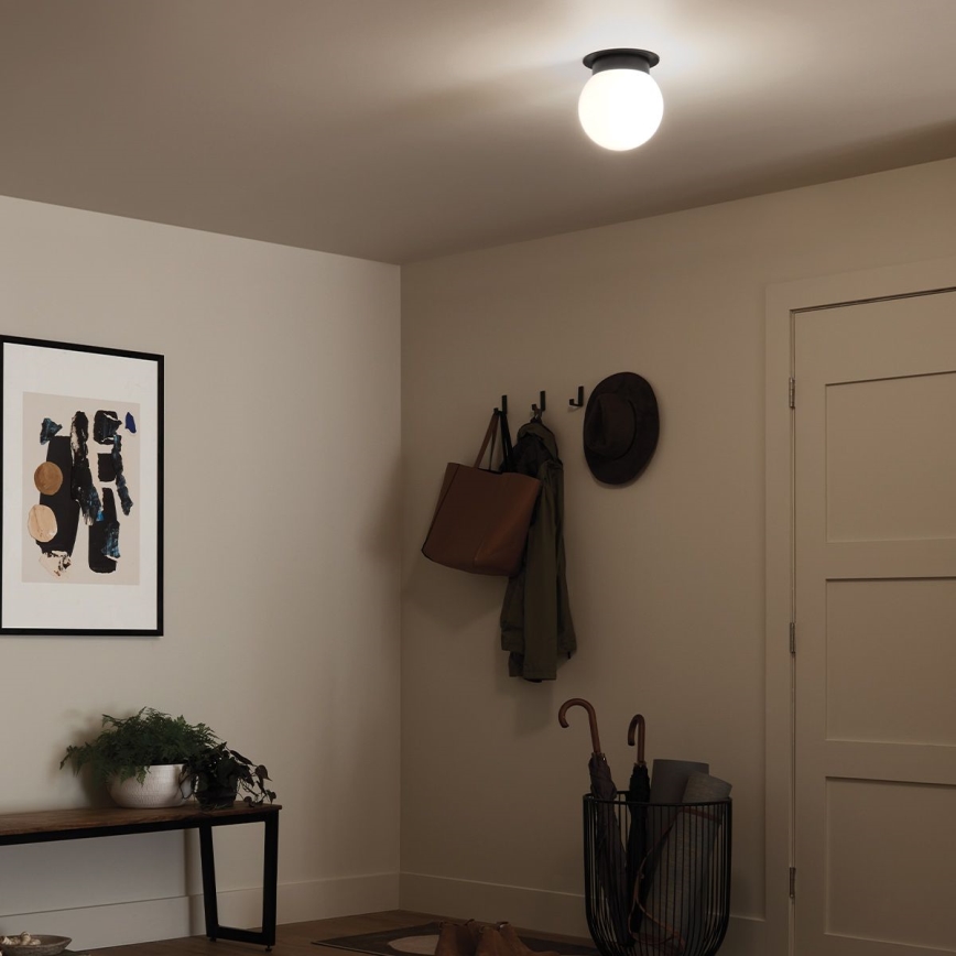 Kichler - ALBERS Ceiling light 1xE27/40W/230V Ø 20.3 cm Black
