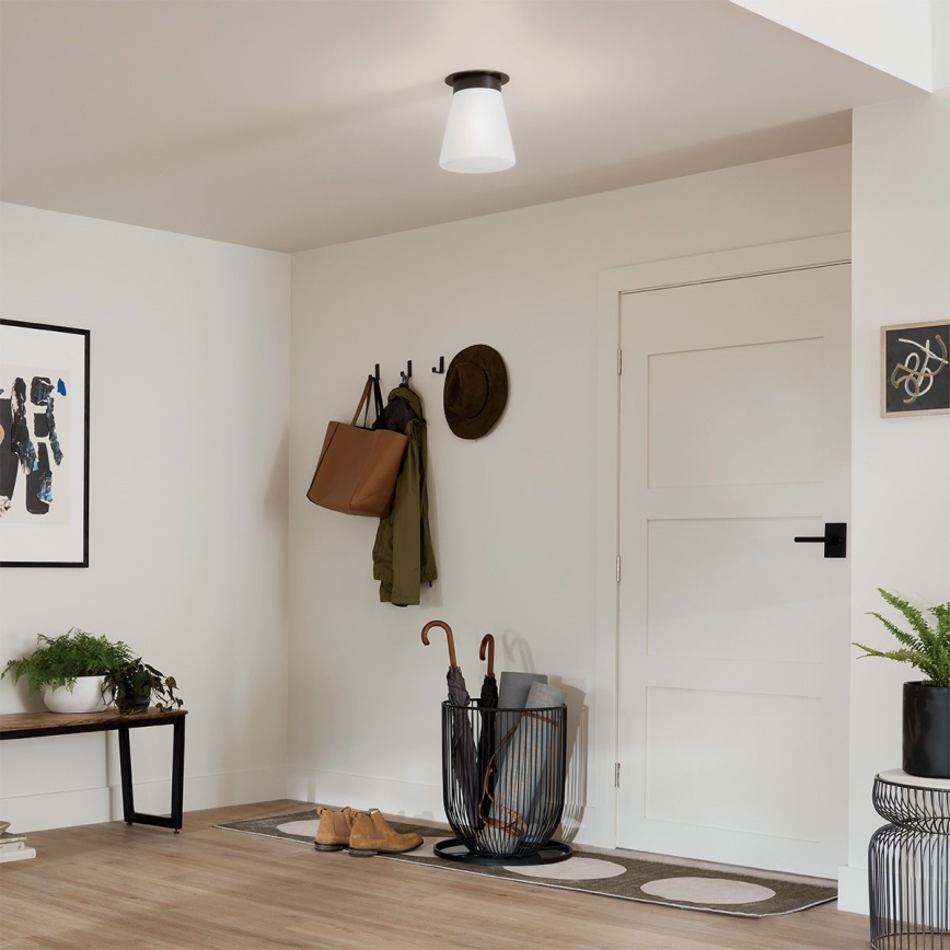 Kichler - ALBERS Ceiling light 1xE27/40W/230V Ø 21.6 cm, Black