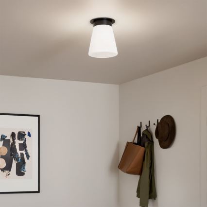 Kichler - ALBERS Ceiling light 1xE27/40W/230V Ø 21.6 cm, Black